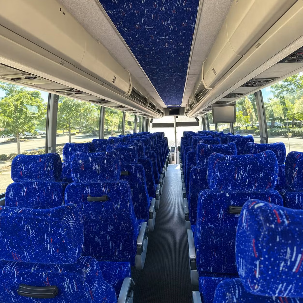 56 passenger charter bus interior